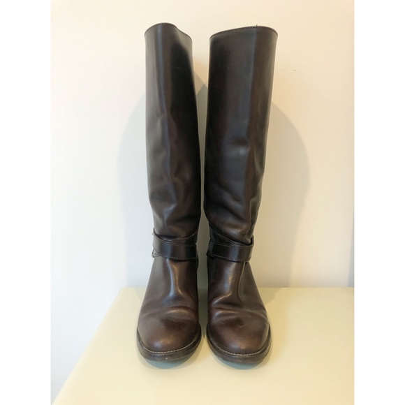 J CREW 'Parker' Leather Knee-High Riding Boots - Picture 4 of 7